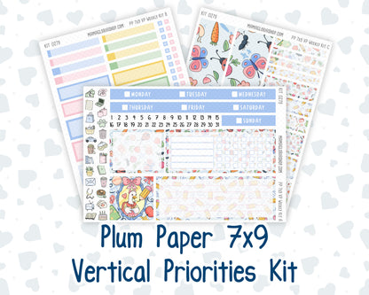 Kit 0279 - 7x9 - Vertical Priorities - Plum Paper - Weekly Kit - August - Not Ready For School