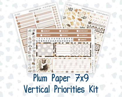 Kit 0303 - 7x9 - Vertical Priorities - Plum Paper - Weekly Kit - November - Into The Woods