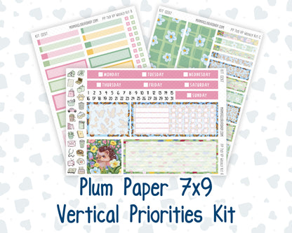 Kit 0267 - 7x9 - Vertical Priorities - Plum Paper - Weekly Kit - May - Flowers For Mama