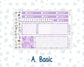 Kit 0263 - 7x9 - Vertical Priorities - Plum Paper - Weekly Kit - April - Lavender Drift