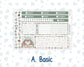 Kit 0245 - 7x9 - Vertical Priorities - Plum Paper - Weekly Kit - December - Vintage Christmas