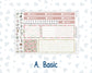 Kit 0257 - 7x9 - Vertical Priorities - Plum Paper - Weekly Kit - March - Blush Garden