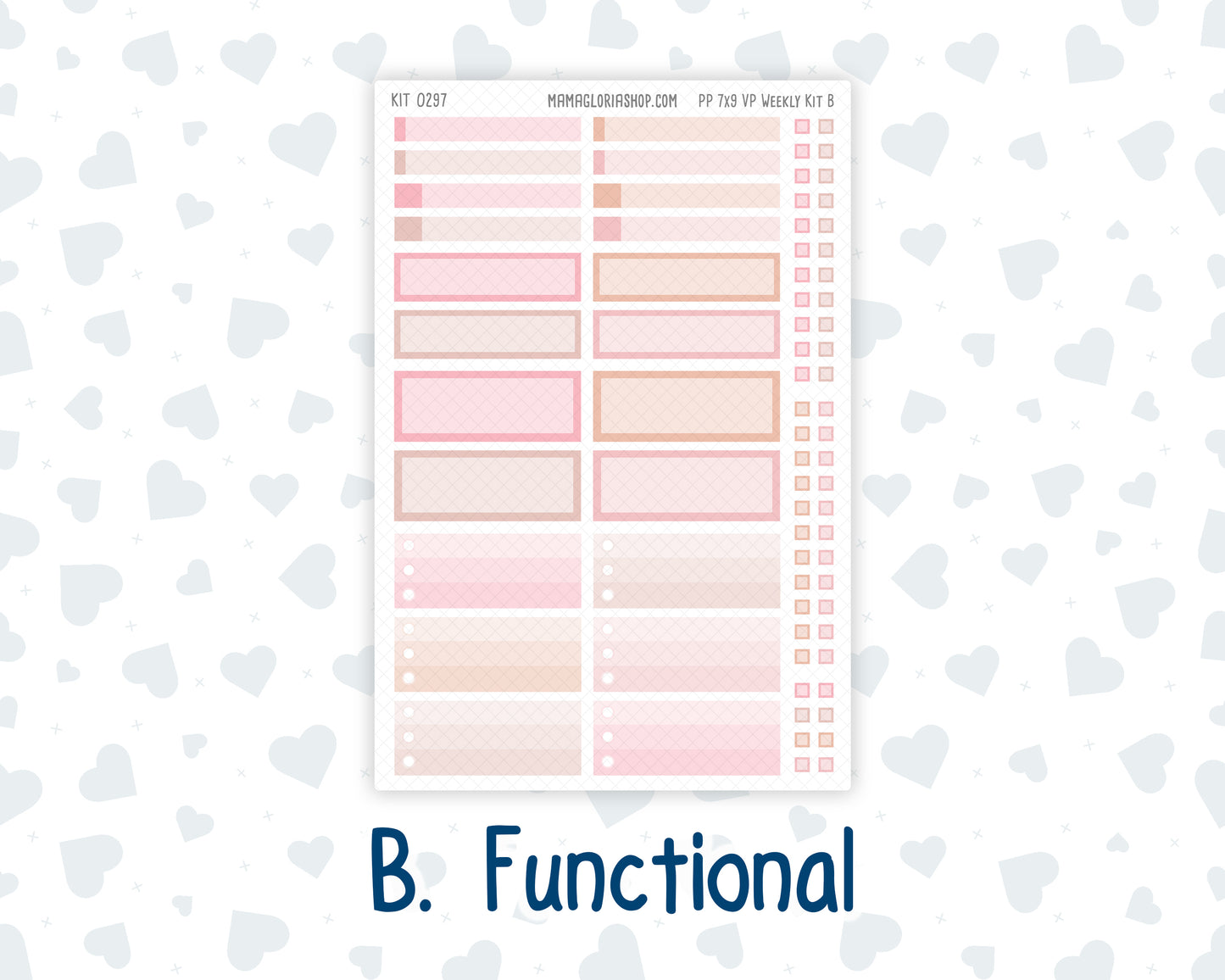 Kit 0297 - 7x9 - Vertical Priorities - Plum Paper - Weekly Kit - October - Pink Spell