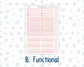 Kit 0297 - 7x9 - Vertical Priorities - Plum Paper - Weekly Kit - October - Pink Spell
