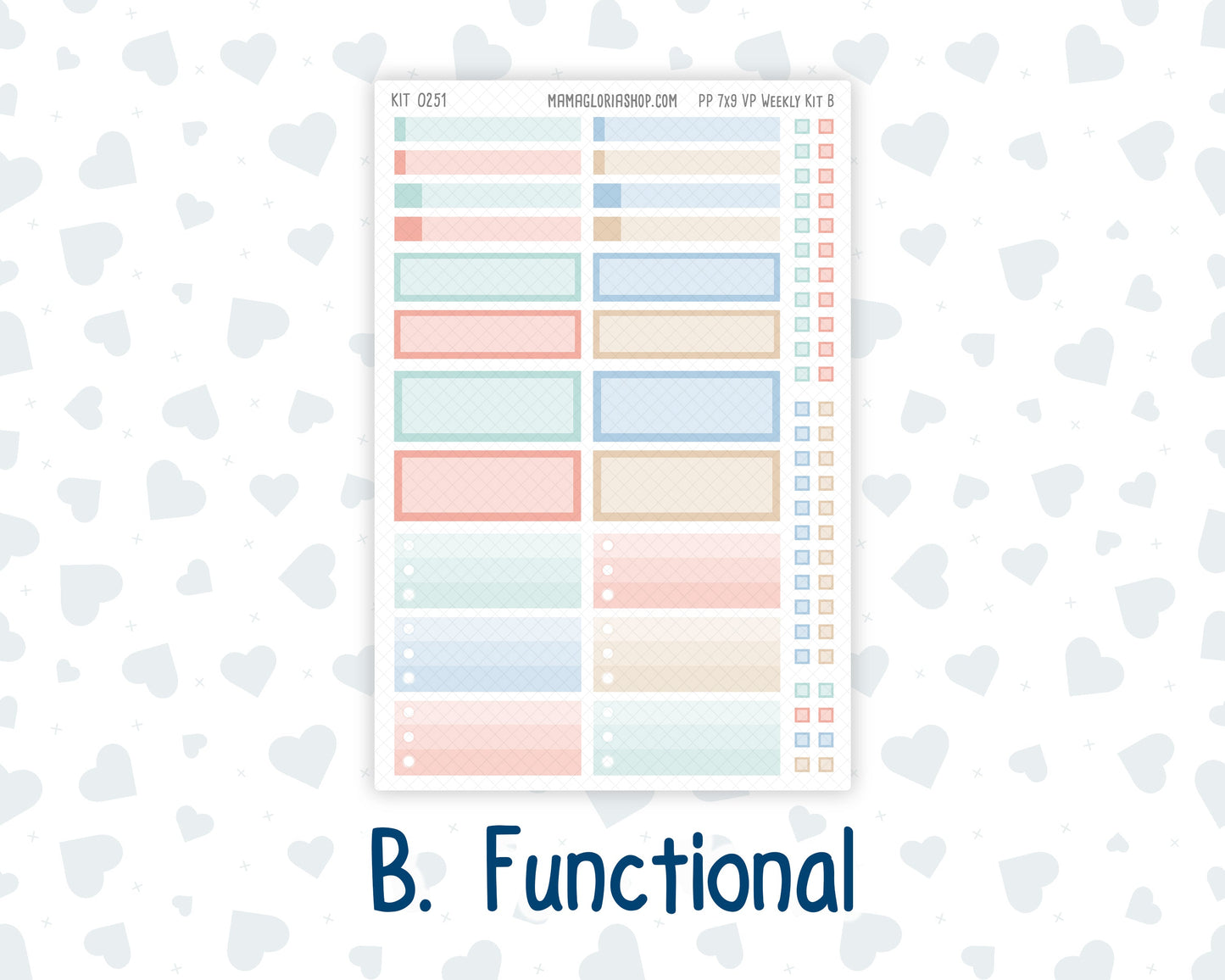 Kit 0251 - 7x9 - Vertical Priorities - Plum Paper - Weekly Kit - January - Pine & Paws