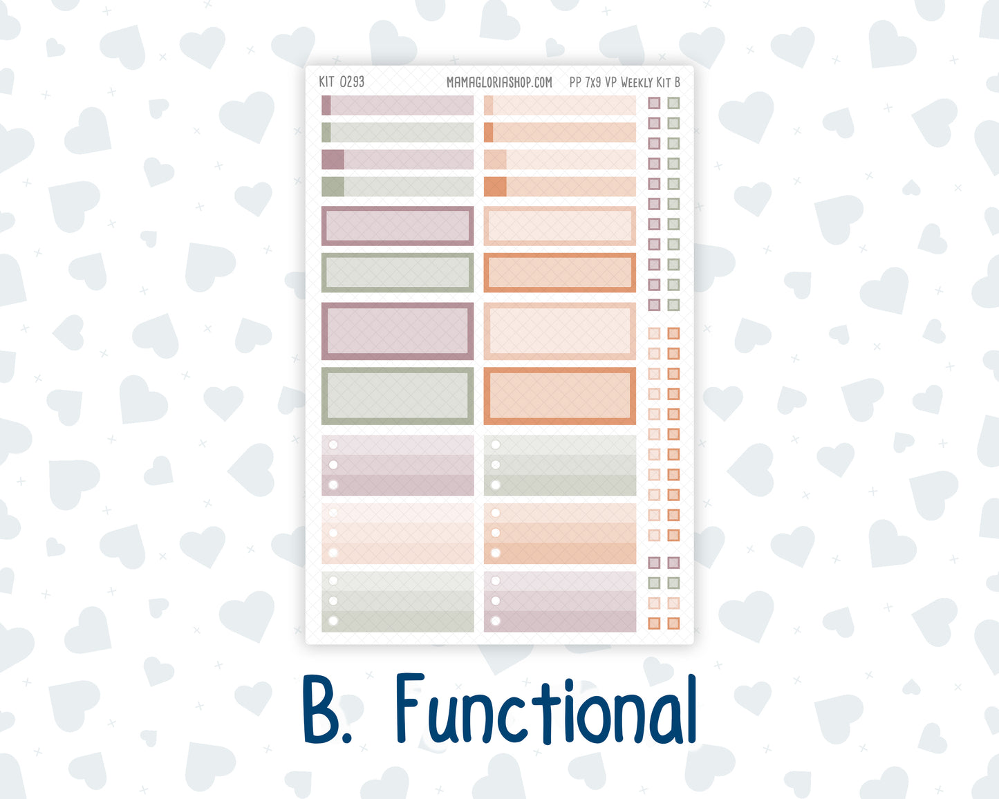 Kit 0293 - 7x9 - Vertical Priorities - Plum Paper - Weekly Kit - September - Fleur de Provence