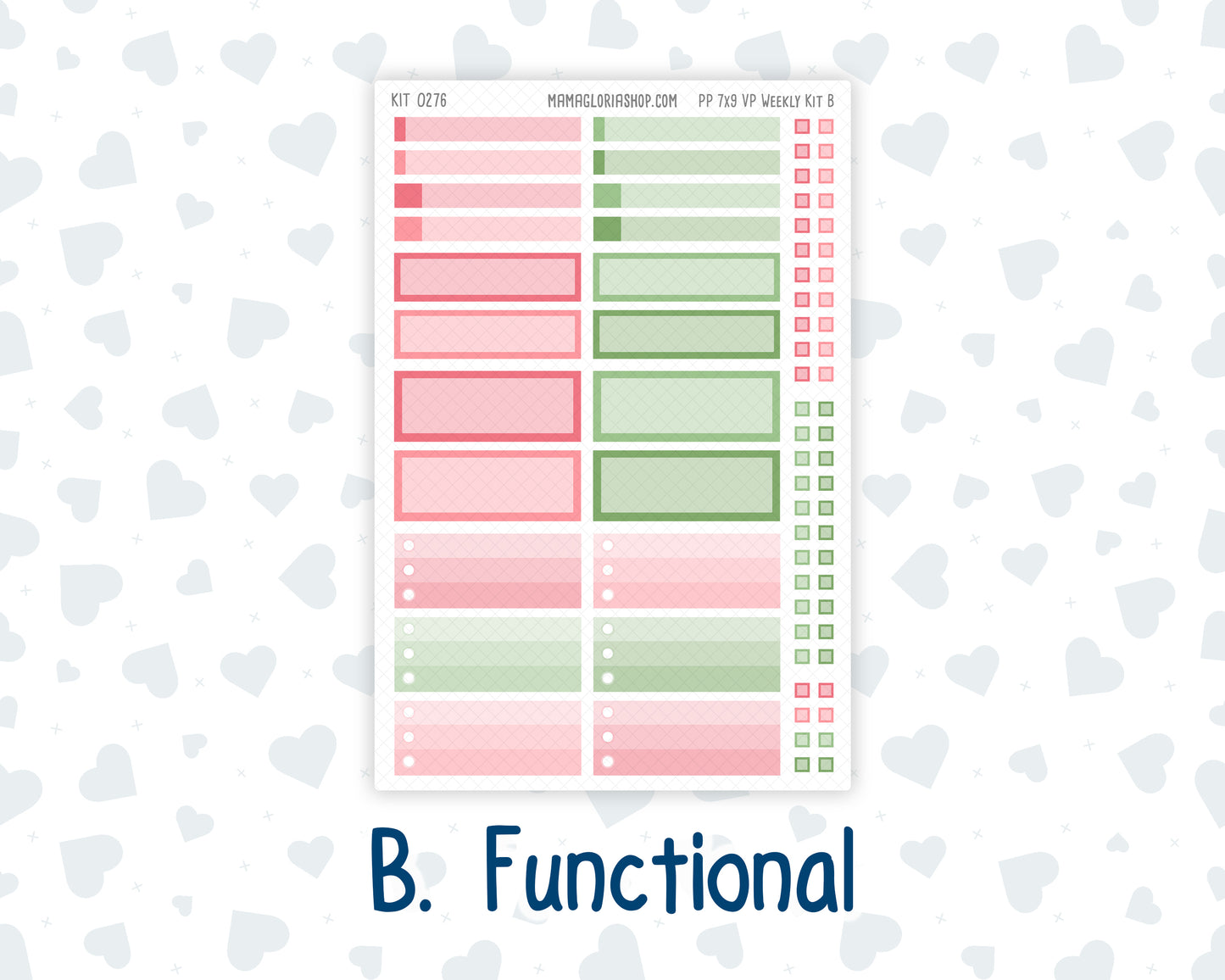 Kit 0276 - 7x9 - Vertical Priorities - Plum Paper - Weekly Kit - July - Melon Crush
