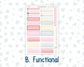 Kit 0254 - 7x9 - Vertical Priorities - Plum Paper - Weekly Kit - February - Valentine Village