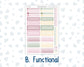 Kit 0232 - 7x9 - Vertical Priorities - Plum Paper - Weekly Kit - September - Heirloom Garden
