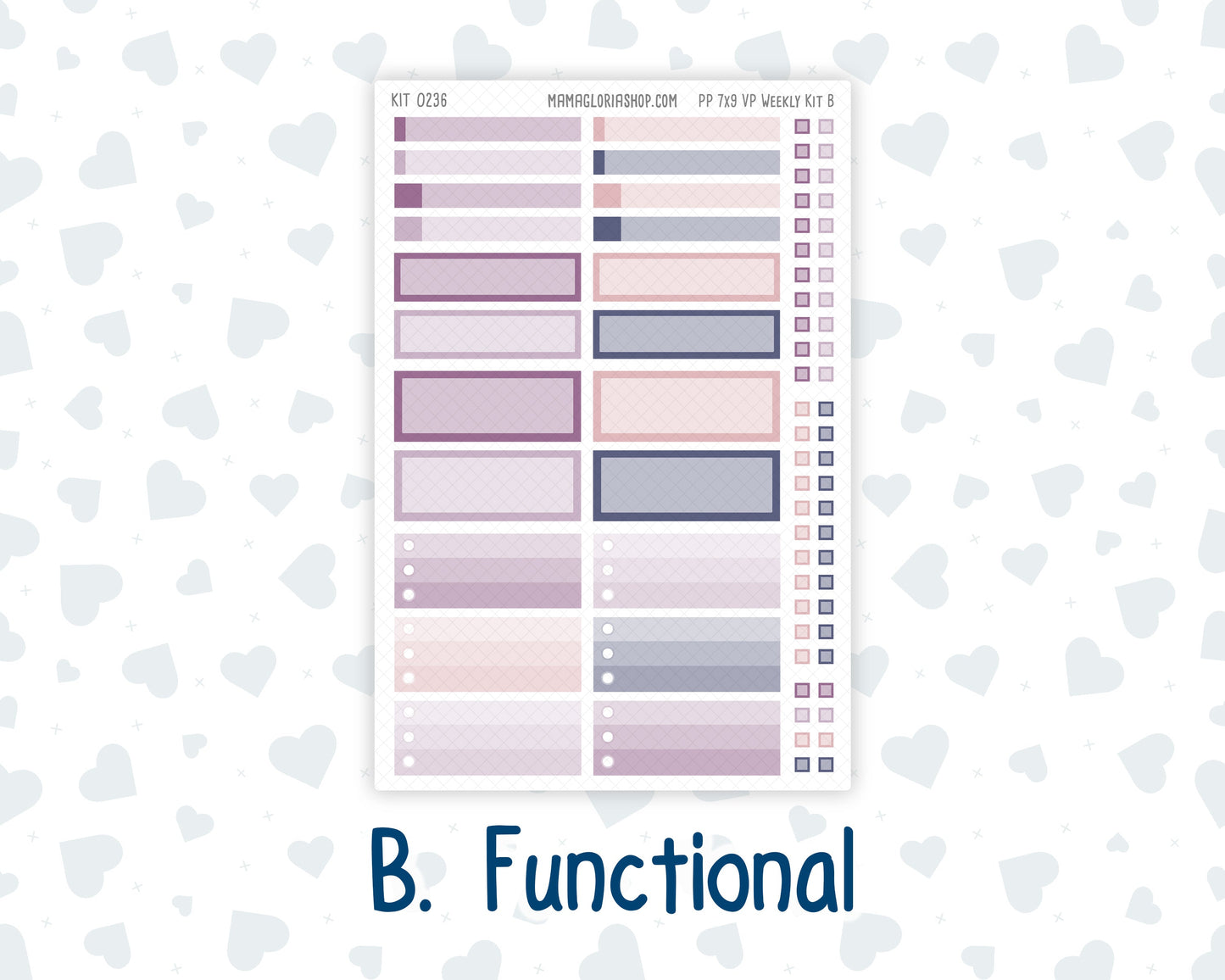 Kit 0236 - 7x9 - Vertical Priorities - Plum Paper - Weekly Kit - October - Sweet & Spooky