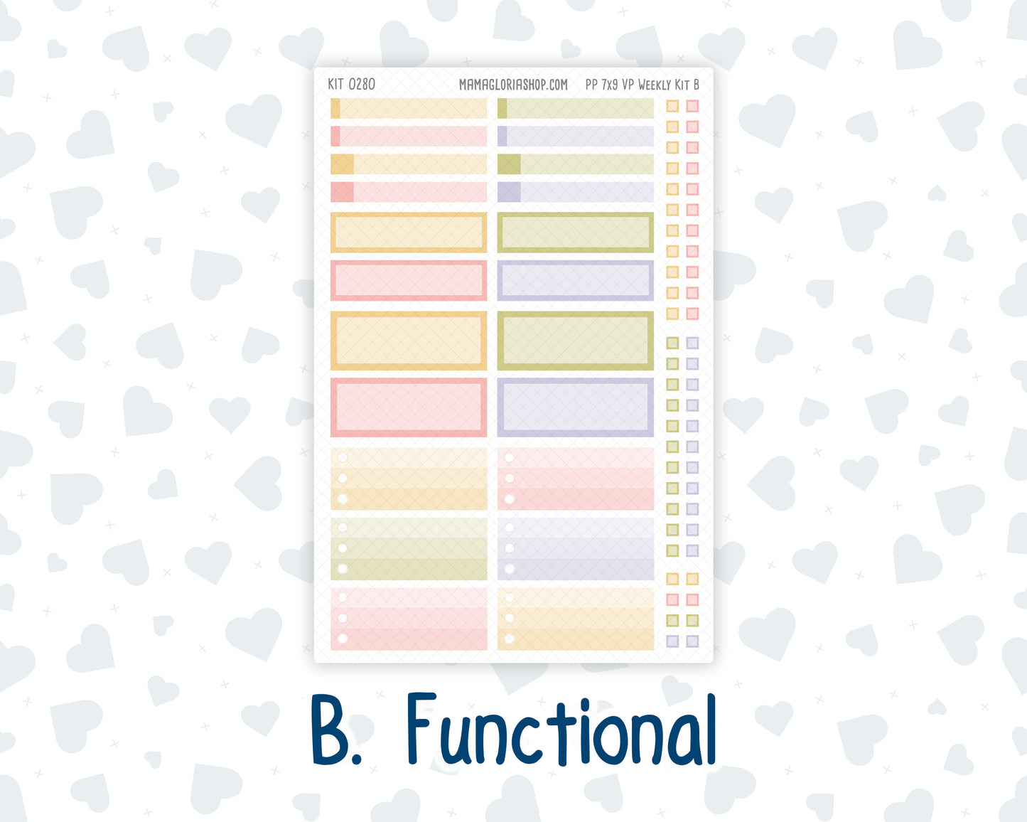 Kit 0280 - 7x9 - Vertical Priorities - Plum Paper - Weekly Kit - Half Past Six In August