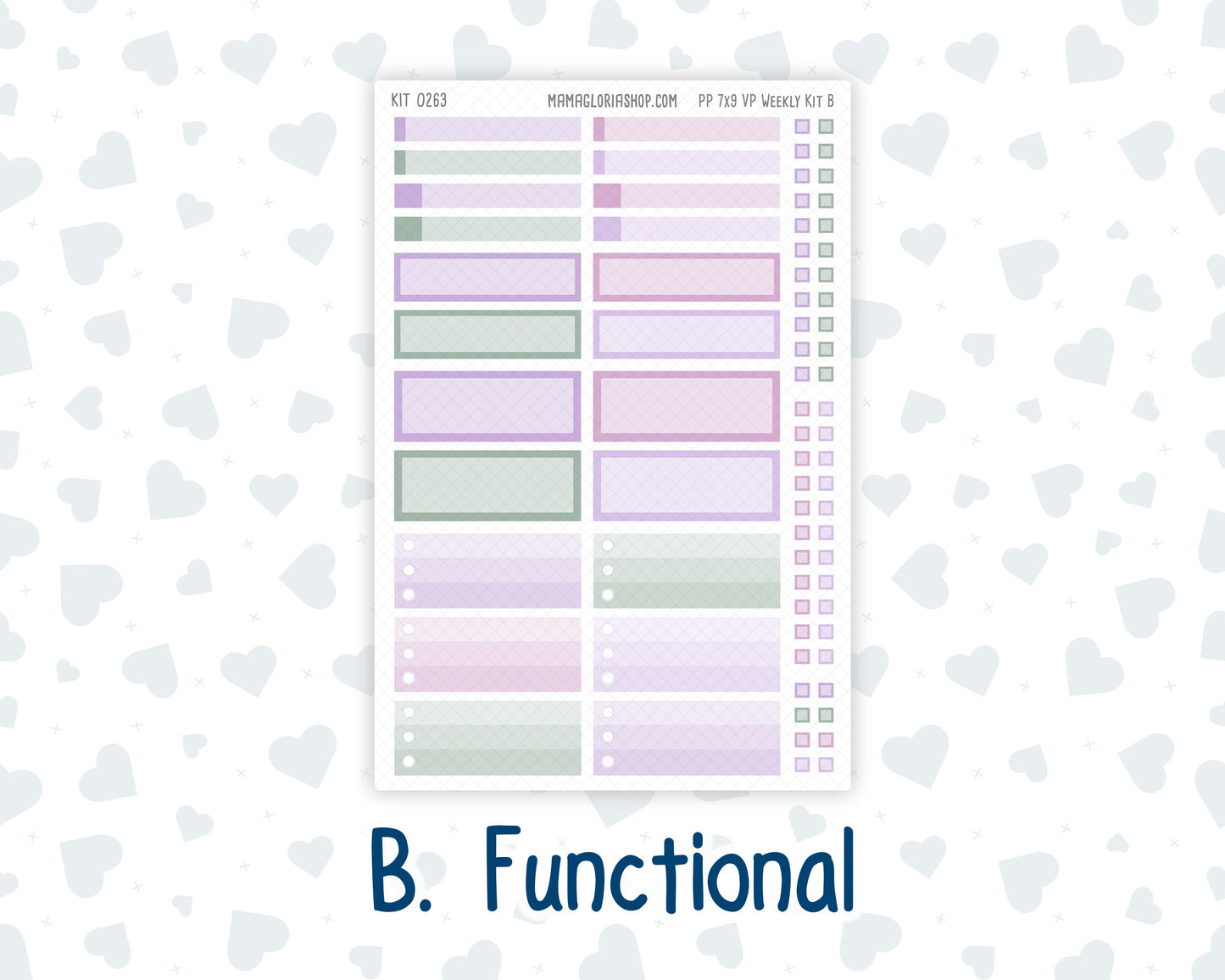 Kit 0263 - 7x9 - Vertical Priorities - Plum Paper - Weekly Kit - April - Lavender Drift