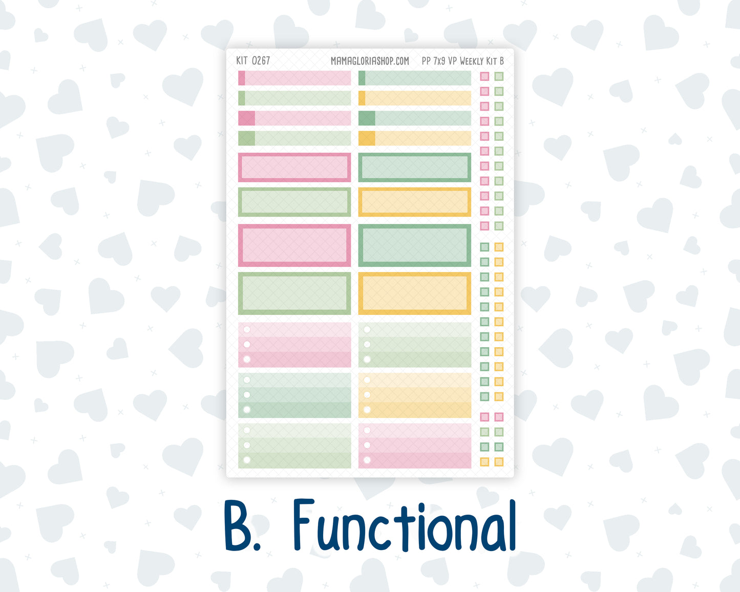 Kit 0267 - 7x9 - Vertical Priorities - Plum Paper - Weekly Kit - May - Flowers For Mama