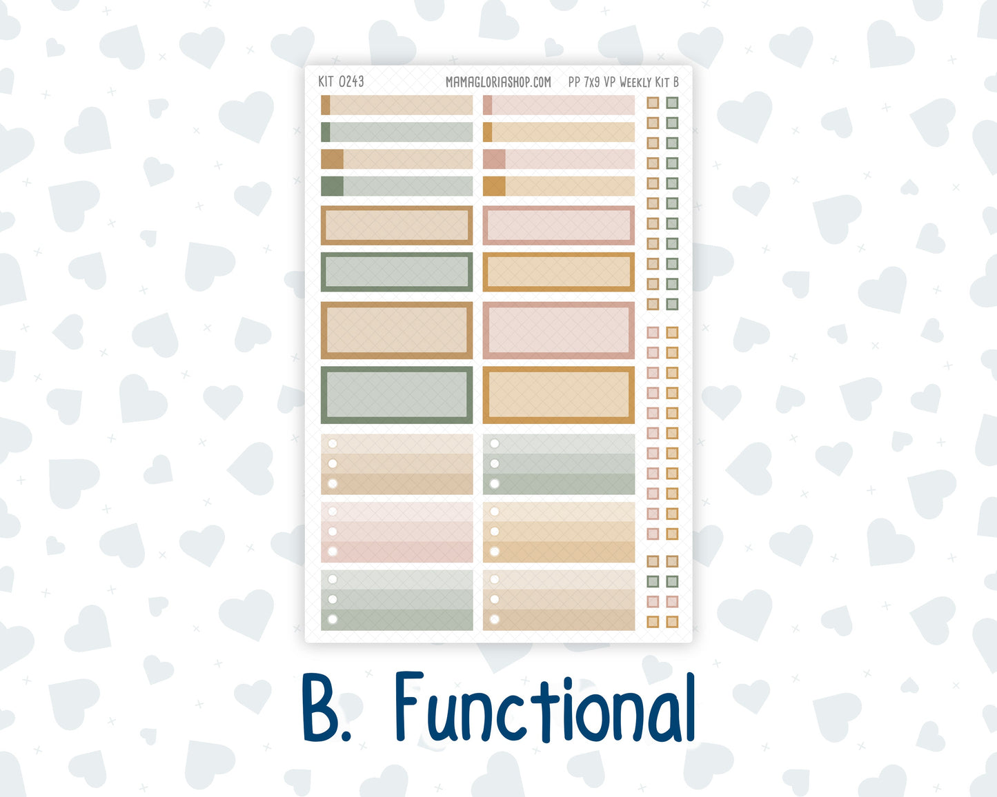 Kit 0243 - 7x9 - Vertical Priorities - Plum Paper - Weekly Kit - November - Boho Autumn