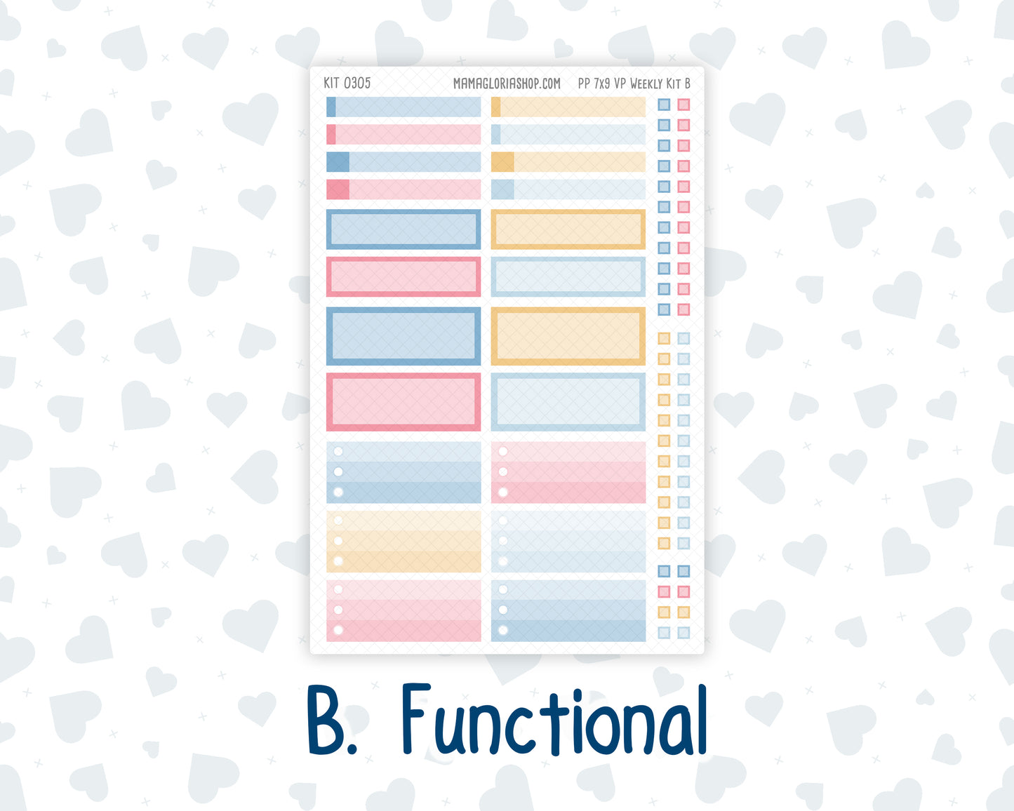 Kit 0305 - 7x9 - Vertical Priorities - Plum Paper - Weekly Kit - December - Sugarplum Parade
