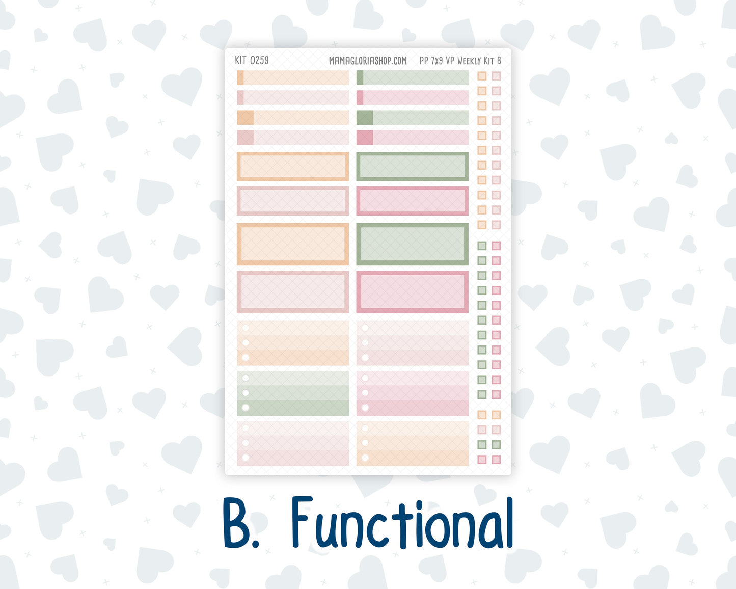 Kit 0259 - 7x9 - Vertical Priorities - Plum Paper - Weekly Kit - March - Spring Garden Chores