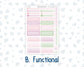 Kit 0253 - 7x9 - Vertical Priorities - Plum Paper - Weekly Kit - February - Rosy Daydreams