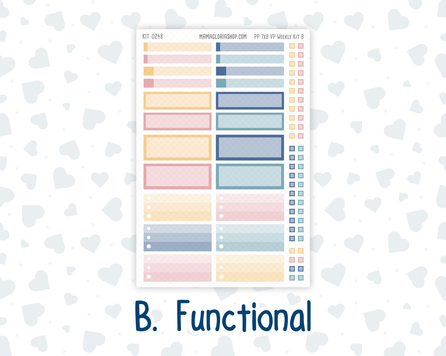 Kit 0248 - 7x9 - Vertical Priorities - Plum Paper - Weekly Kit - January - Midnight Countdown