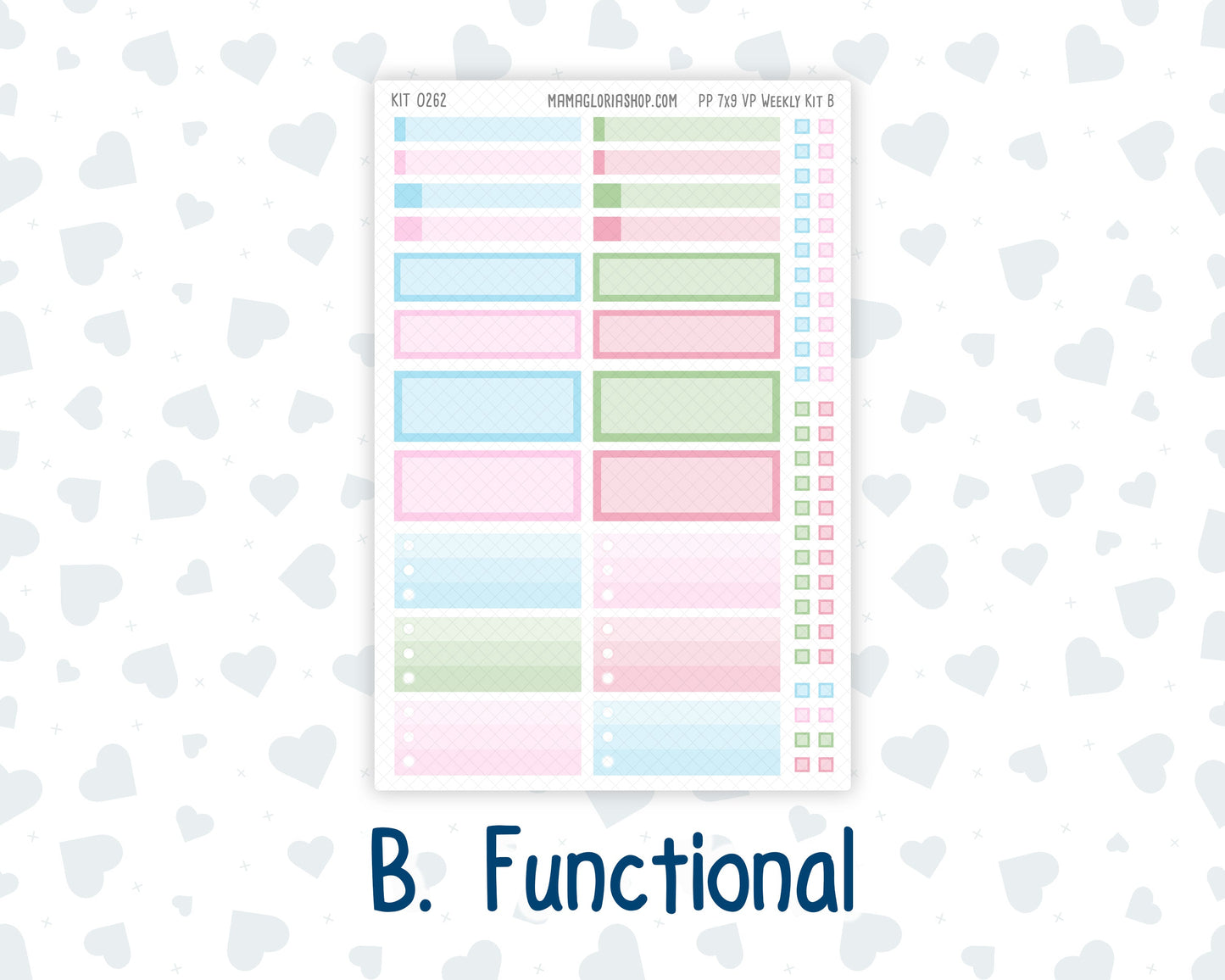Kit 0262 - 7x9 - Vertical Priorities - Plum Paper - Weekly Kit - April - Spring Puffs