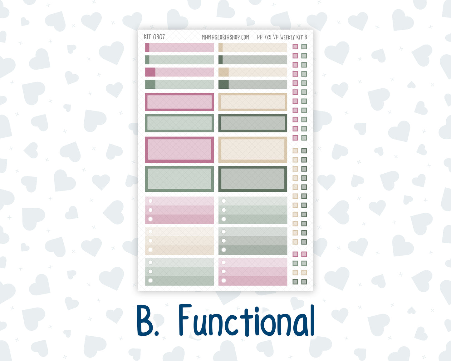 Kit 0307 - 7x9 - Vertical Priorities - Plum Paper - Weekly Kit - December - Velvet Hearth