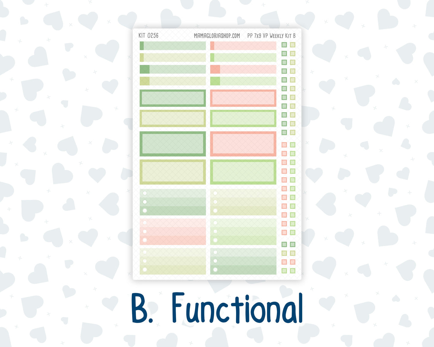 Kit 0256 - 7x9 - Vertical Priorities - Plum Paper - Weekly Kit - March - Froggy Luck