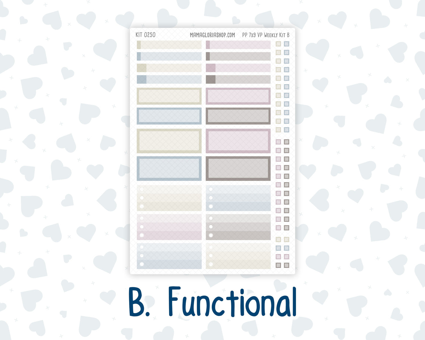 Kit 0250 - 7x9 - Vertical Priorities - Plum Paper - Weekly Kit - Quiet January