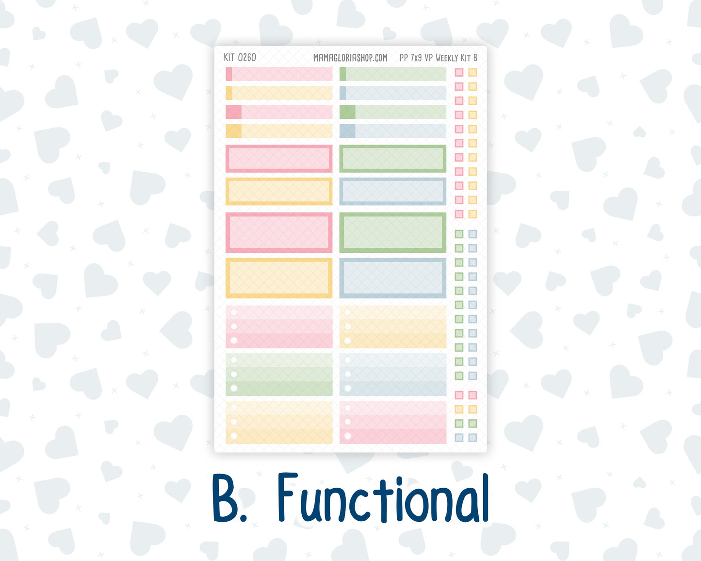 Kit 0260 - 7x9 - Vertical Priorities - Plum Paper - Weekly Kit - April - Pastel Egg Hunt