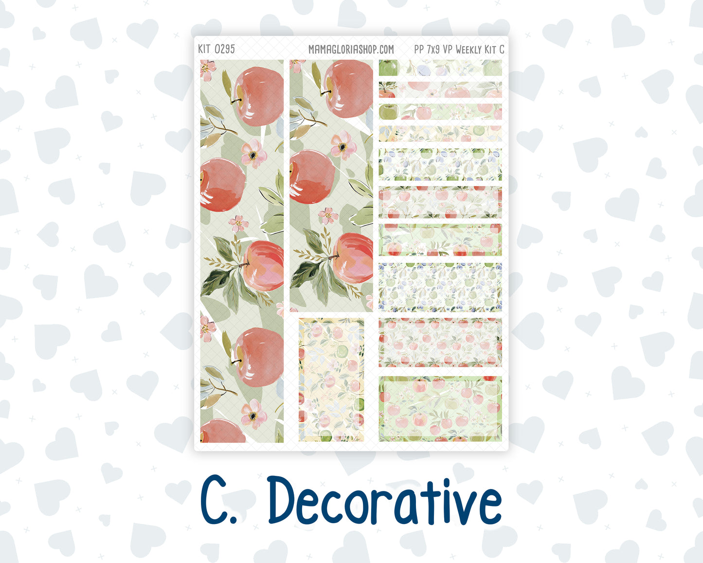 Kit 0295 - 7x9 - Vertical Priorities - Plum Paper - Weekly Kit - September - Apple Harvest