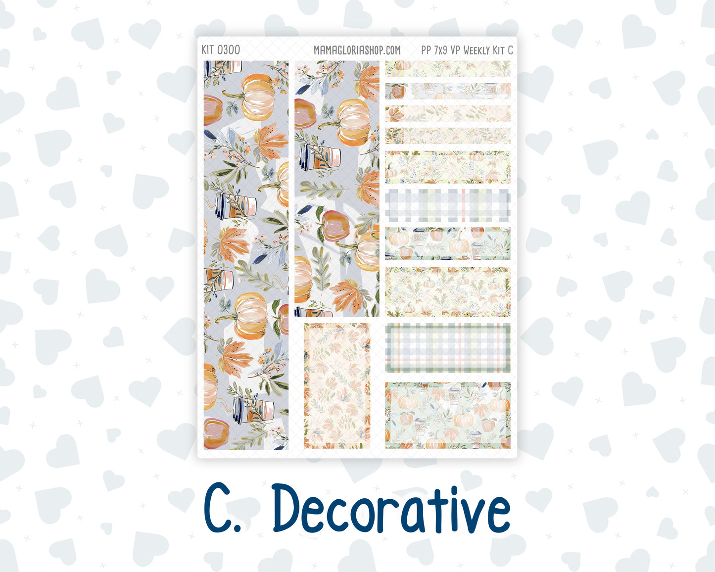 Kit 0300 - 7x9 - Vertical Priorities - Plum Paper - Weekly Kit - October - Autumn Stroll