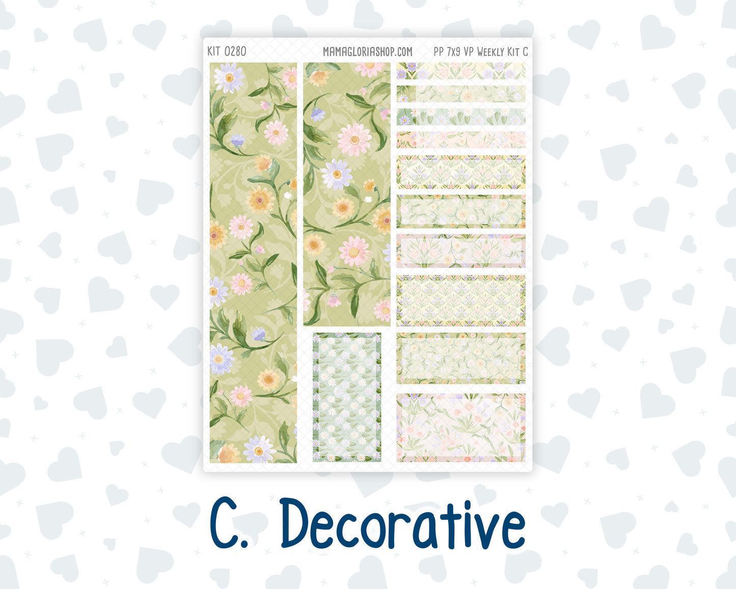 Kit 0280 - 7x9 - Vertical Priorities - Plum Paper - Weekly Kit - Half Past Six In August