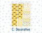 Kit 0277 - 7x9 - Vertical Priorities - Plum Paper - Weekly Kit - August - Sunflower Drama Club