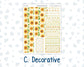 Kit 0229 - 7x9 - Vertical Priorities - Plum Paper - Weekly Kit - August - Golden Faces