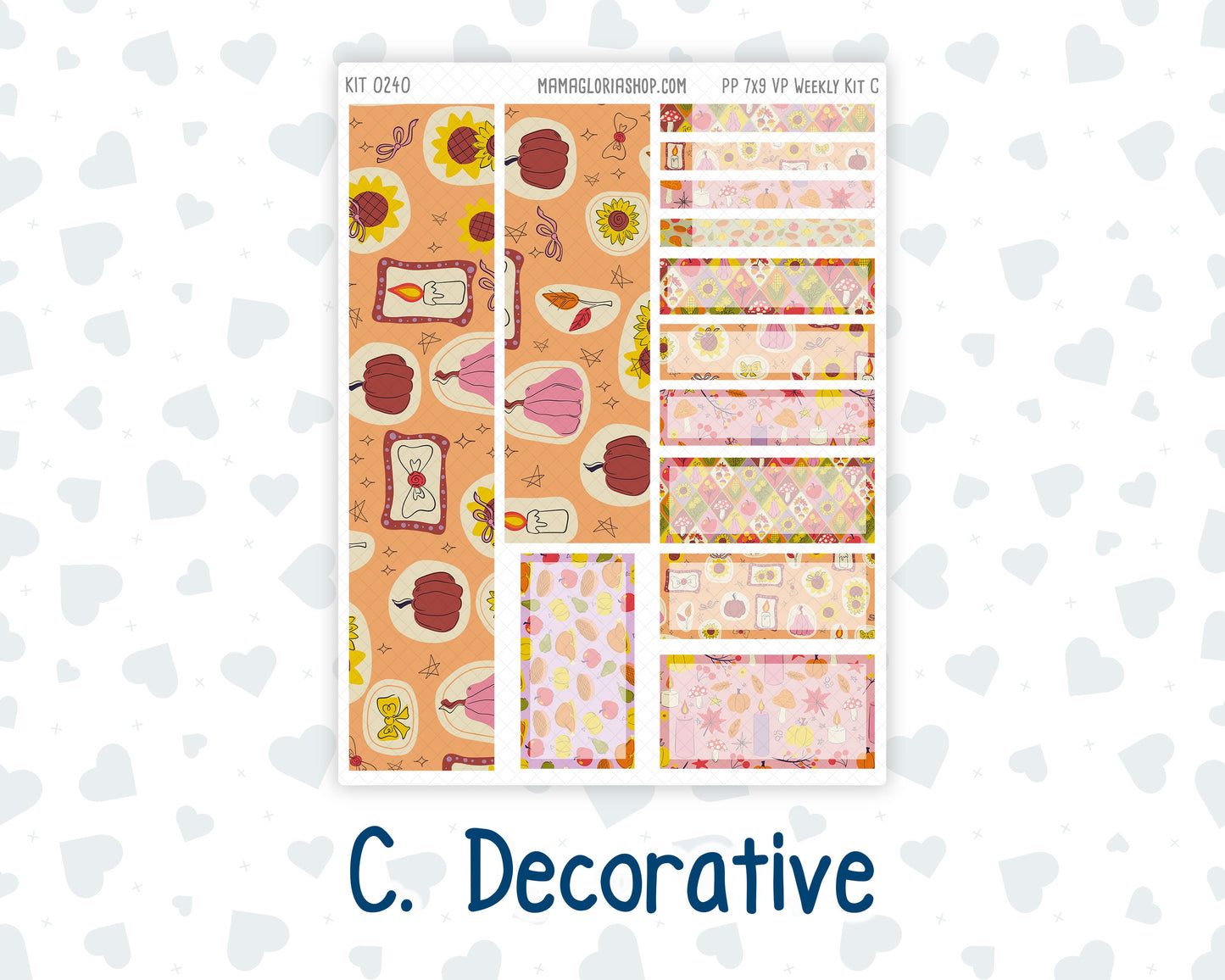 Kit 0240 - 7x9 - Vertical Priorities - Plum Paper - Weekly Kit - November - Cozy Thanksgiving