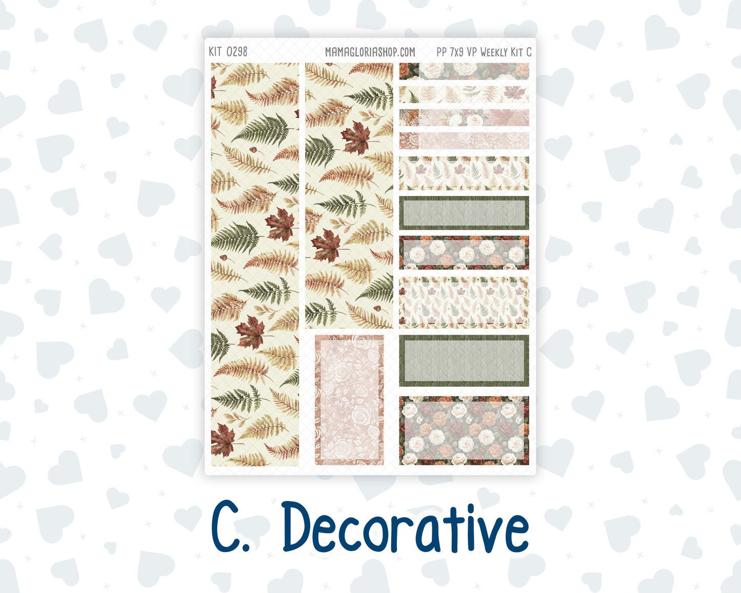 Kit 0298 - 7x9 - Vertical Priorities - Plum Paper - Weekly Kit - October - Velvet Bloom