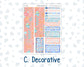 Kit 0268 - 7x9 - Vertical Priorities - Plum Paper - Weekly Kit - June - Sea Sweeties