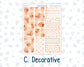 Kit 0228 - 7x9 - Vertical Priorities - Plum Paper - Weekly Kit - August - Just Peachy
