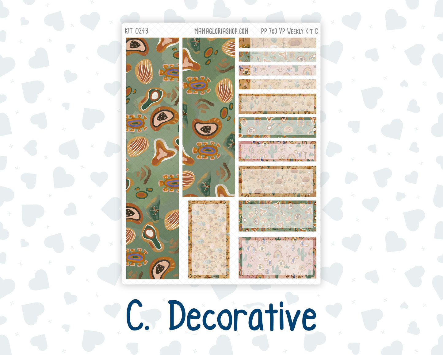 Kit 0243 - 7x9 - Vertical Priorities - Plum Paper - Weekly Kit - November - Boho Autumn