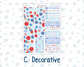 Kit 0224 - 7x9 - Vertical Priorities - Plum Paper - Weekly Kit - July - Patriotic Parade