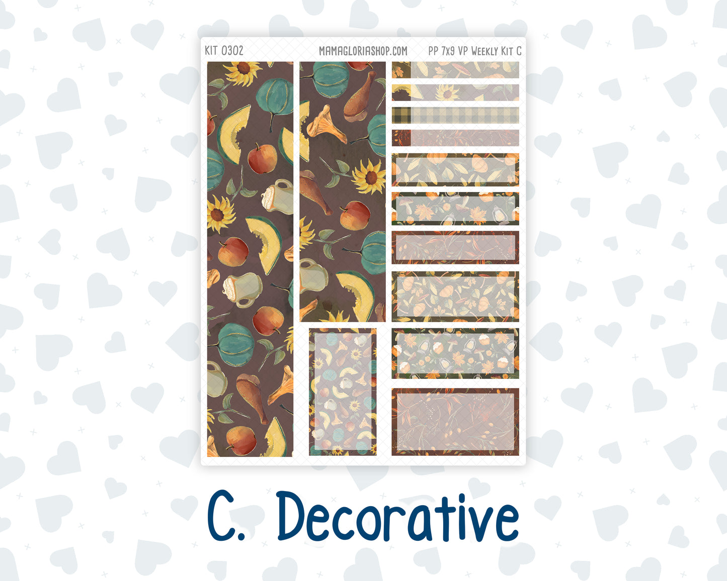 Kit 0302 - 7x9 - Vertical Priorities - Plum Paper - Weekly Kit - November - Thankful Season