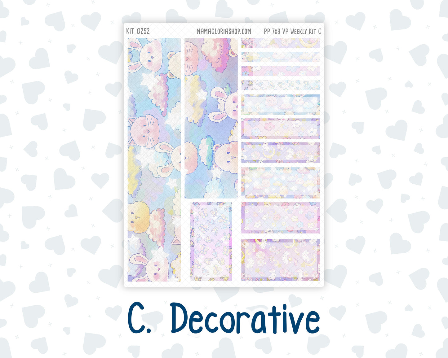 Kit 0252 - 7x9 - Vertical Priorities - Plum Paper - Weekly Kit - February - Tokyo Candy Cloud