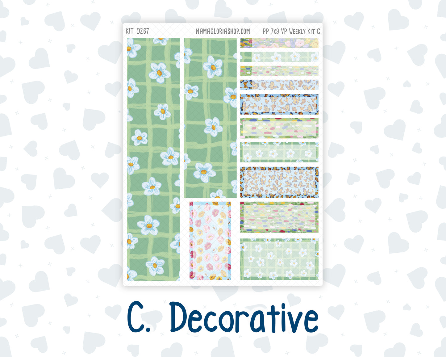 Kit 0267 - 7x9 - Vertical Priorities - Plum Paper - Weekly Kit - May - Flowers For Mama