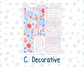 Kit 0273 - 7x9 - Vertical Priorities - Plum Paper - Weekly Kit - July - Americana In Bloom