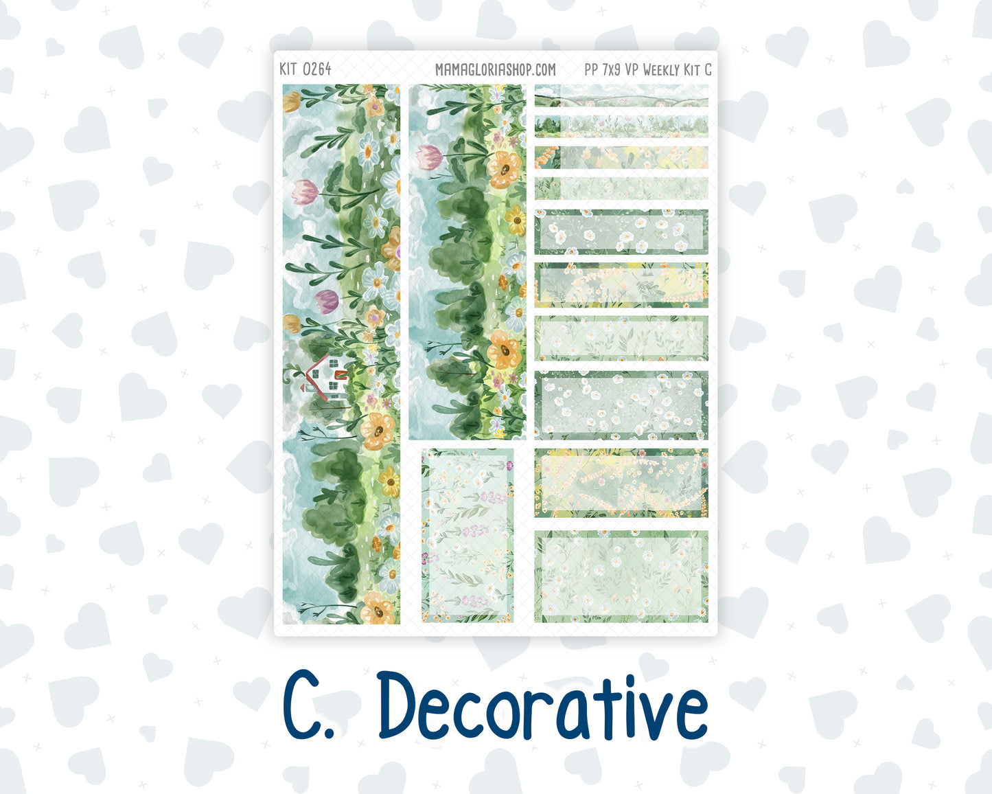 Kit 0264 - 7x9 - Vertical Priorities - Plum Paper - Weekly Kit - May - Spring Walk