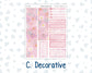 Kit 0253 - 7x9 - Vertical Priorities - Plum Paper - Weekly Kit - February - Rosy Daydreams
