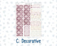 Kit 0293 - 7x9 - Vertical Priorities - Plum Paper - Weekly Kit - September - Fleur de Provence