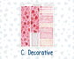 Kit 0254 - 7x9 - Vertical Priorities - Plum Paper - Weekly Kit - February - Valentine Village