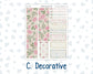 Kit 0257 - 7x9 - Vertical Priorities - Plum Paper - Weekly Kit - March - Blush Garden