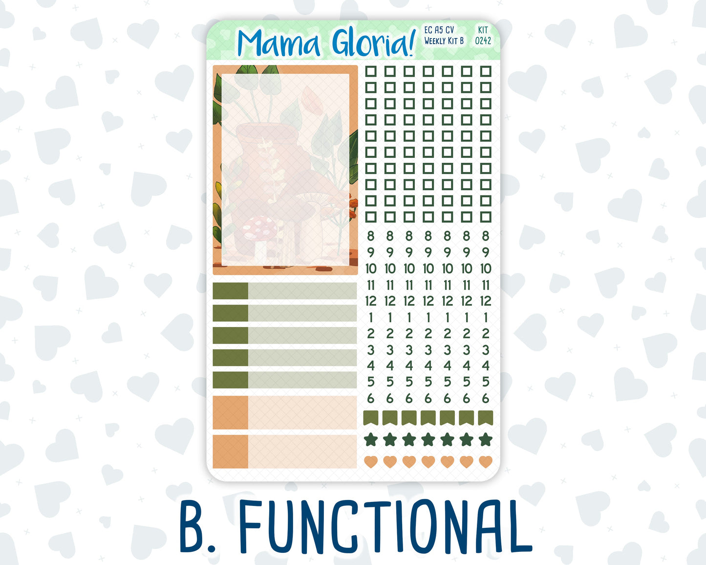Kit 0242 - A5 Compact Vertical - Weekly Kit - November - Cottage Autumn