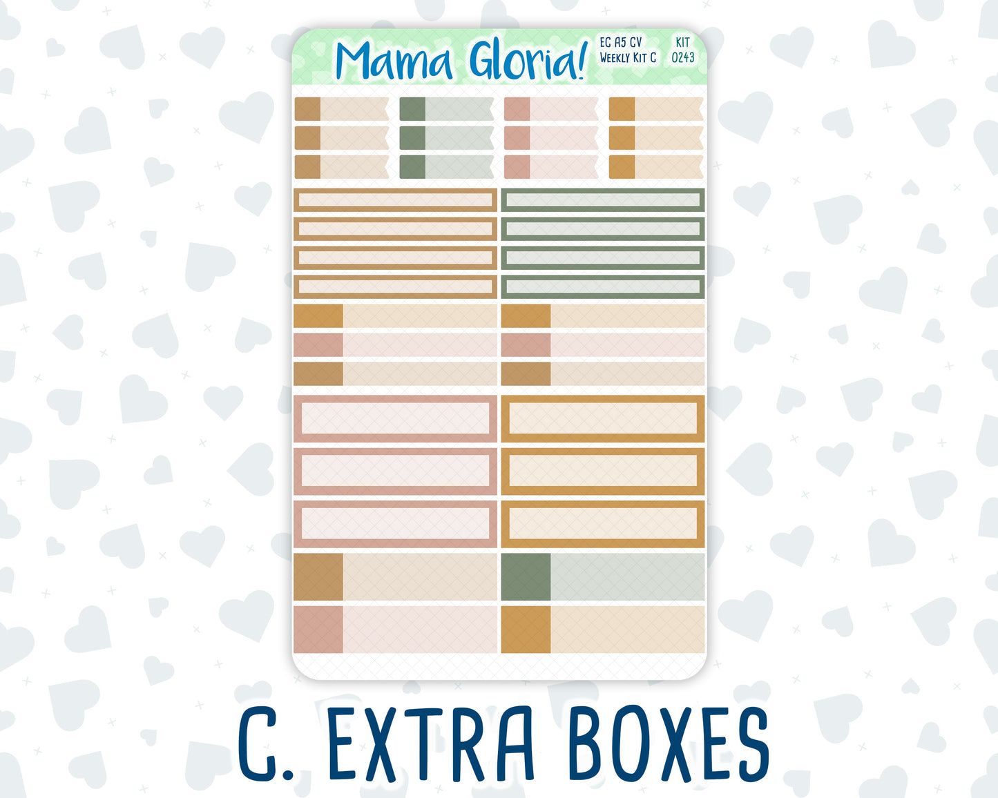 Kit 0243 - A5 Compact Vertical - Weekly Kit - November - Boho Autumn