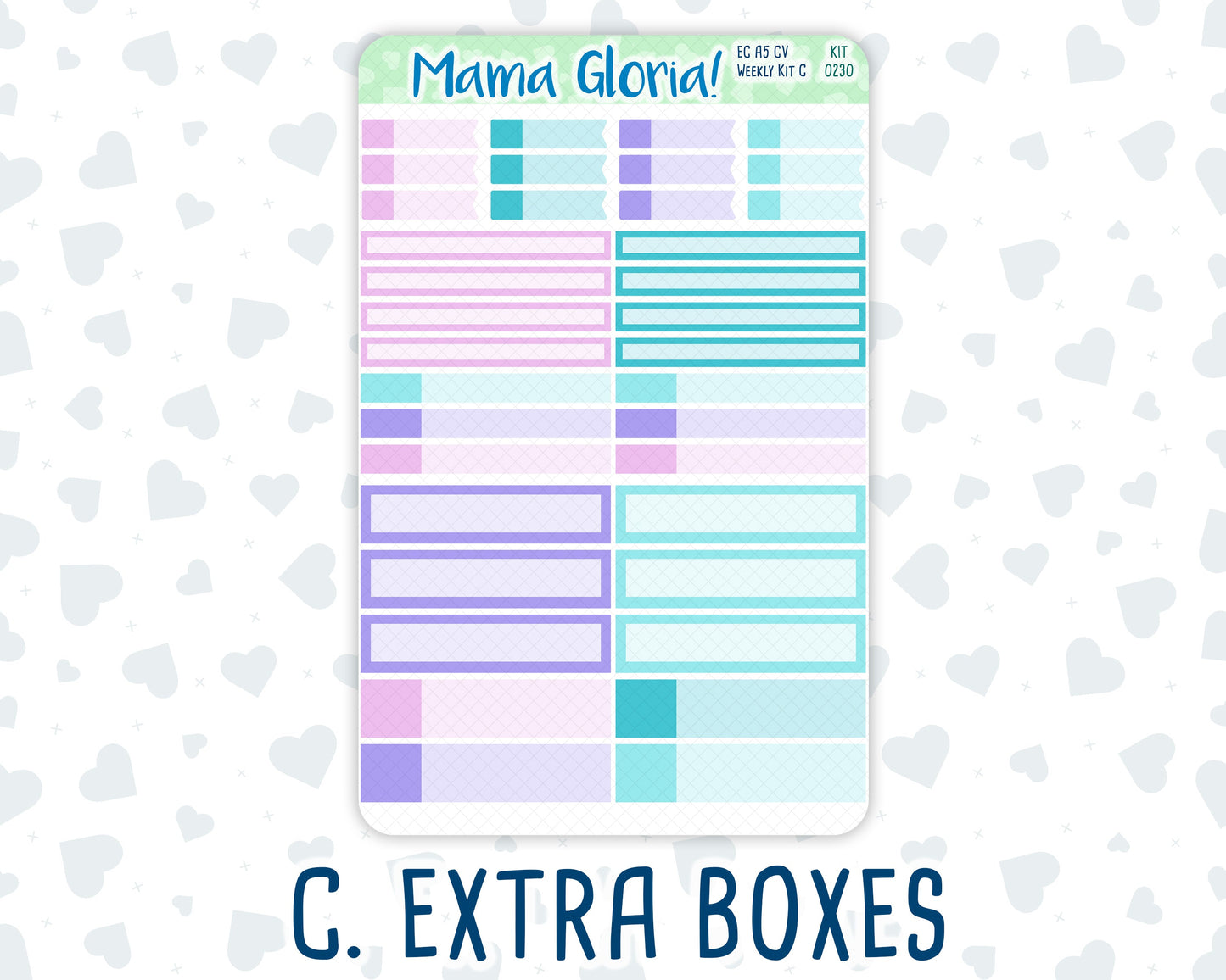 Kit 0230 - A5 Compact Vertical - Weekly Kit - August - School Daze